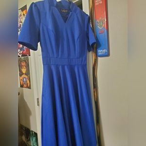 Vintage, blue dress with pockets